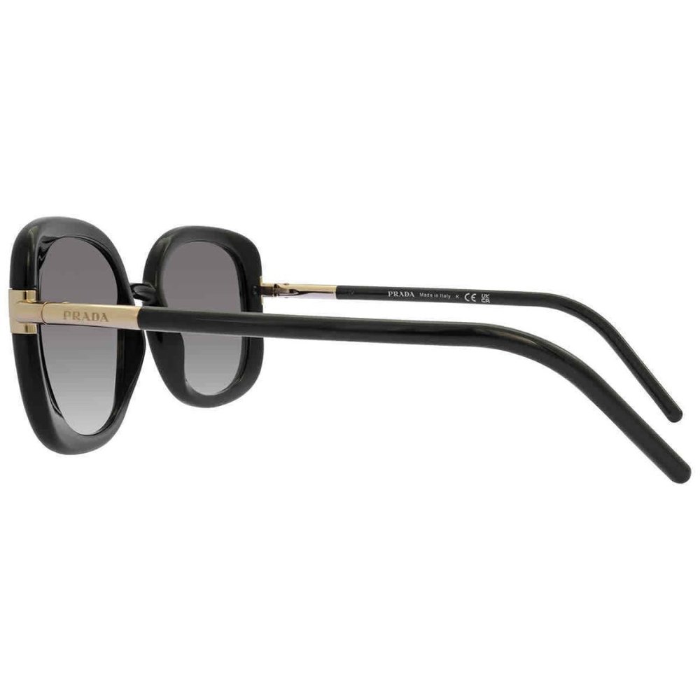 New Prada Gray Square Gold Ladies Sunglasses - Picture 2 of 3